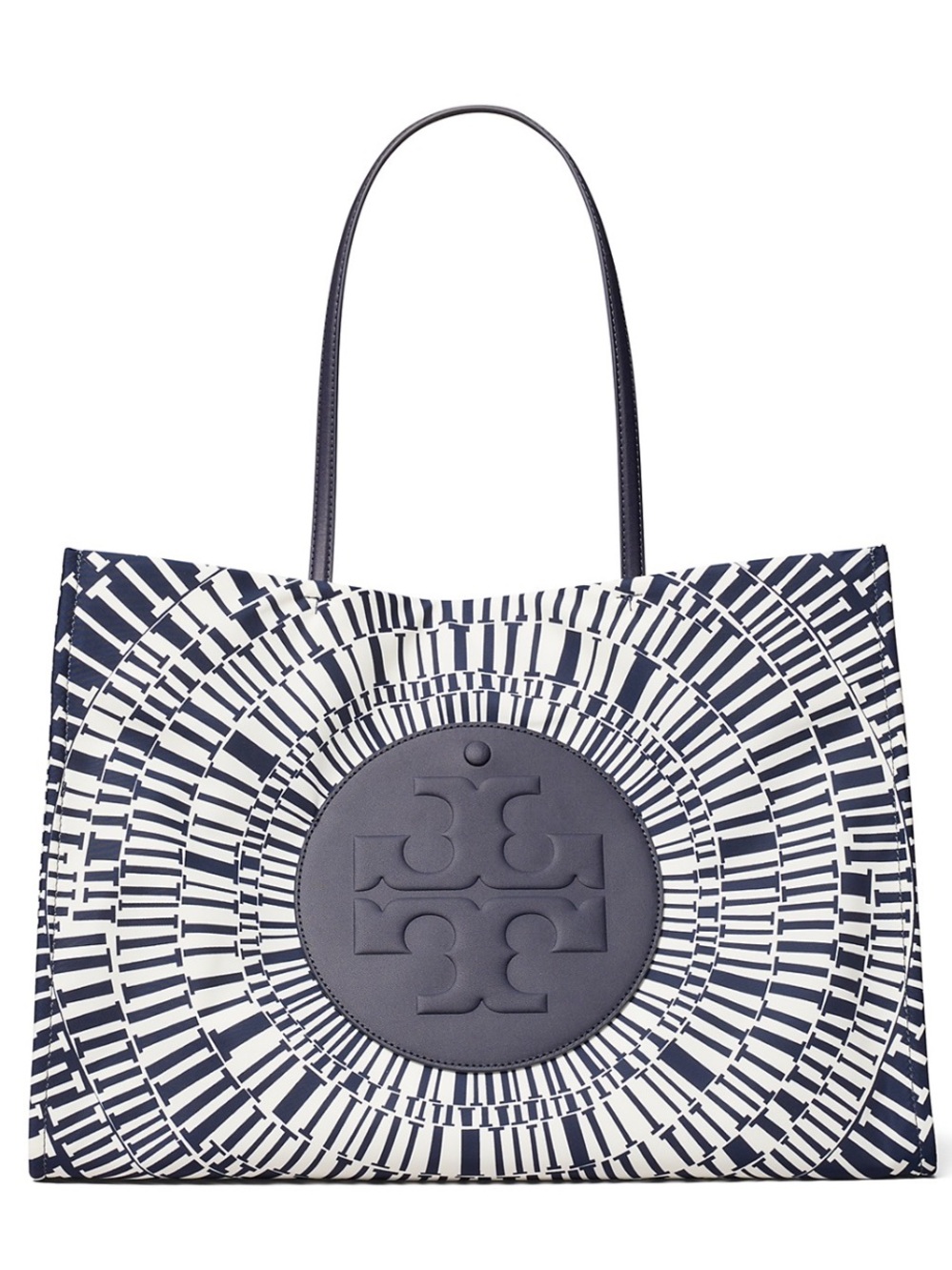 NEW Tory Burch Ella Printed Tote In Navy Circle Print #183823